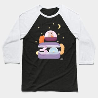 Cute Hamster in Space Cage Baseball T-Shirt
